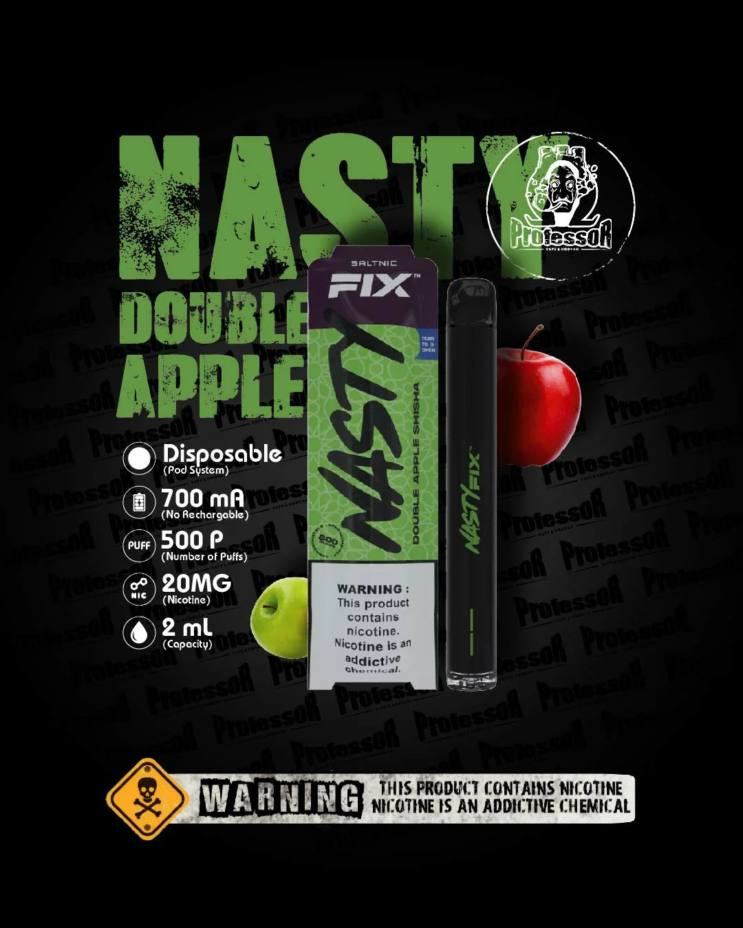 Nasty Fix Double Apple 20mg 500Puffs - in saudi arabia